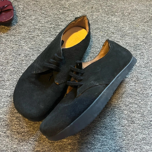 KALSO Earth Faroe Lokah Negative Heel Suede Shoes - Black, size mens 10 - Picture 2 of 6